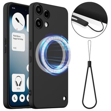 Nothing Phone 3a Lite Liquid Silikondeksel MagSafe kompatibel Svart