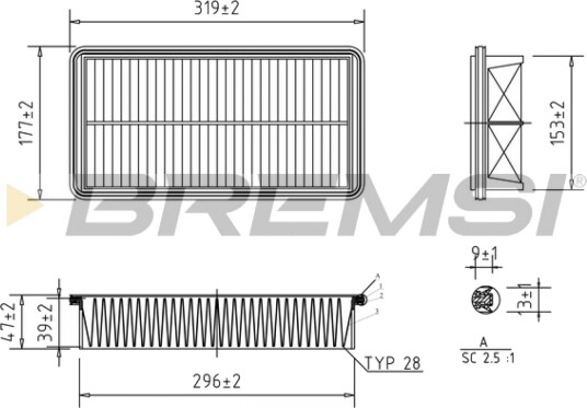 Luftfilter BREMSI FA1267