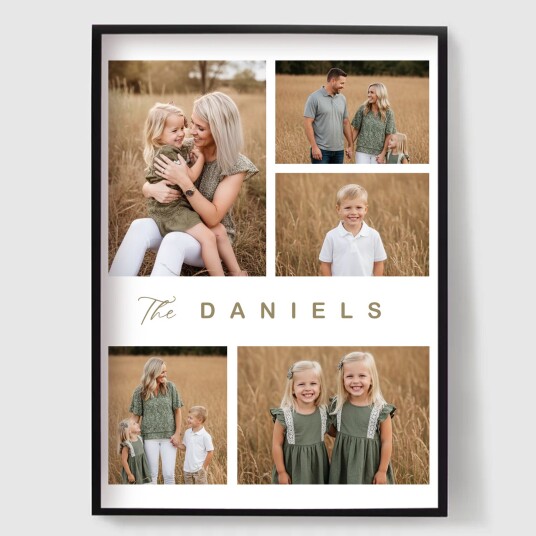 Namly Design Personalisert Plakat Familiekollasjen 5 Bilder POSTERSQYZ3I