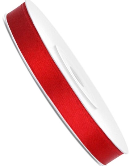 RØDT Silkebånd 25 meter x 6 mm RØDT Silkebånd 25 meter x 6 mm
