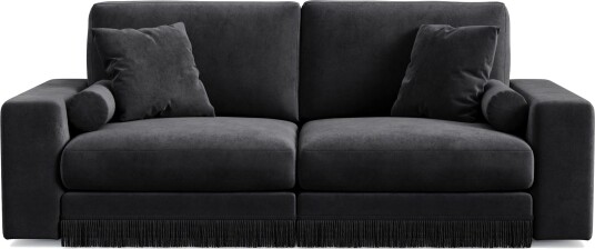 Arken Lyx 3 seter Dyp Sofa i fløyel Svart