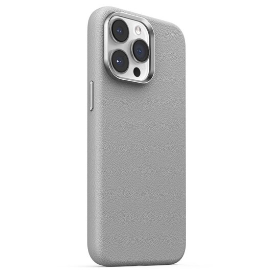 Joyroom iPhone 15 Pro Max Deksel Litchi Pattern Series MagSafe Grå