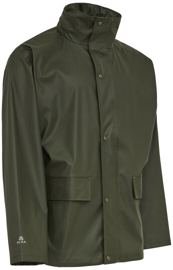 Elka Regnjakke PU 026300 oliven Str. 5XL