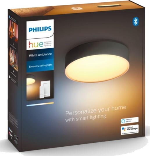 Philips Hue WA Enrave Small Taklampe Sort - 60574 Philips Hue WA Enrave Small Taklampe Sort - 60574