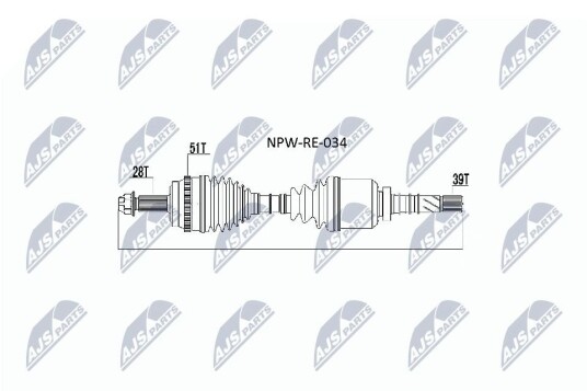 Nty Drivaksel NTY NPW RE 034 Nty Drivaksel NTY NPW RE 034