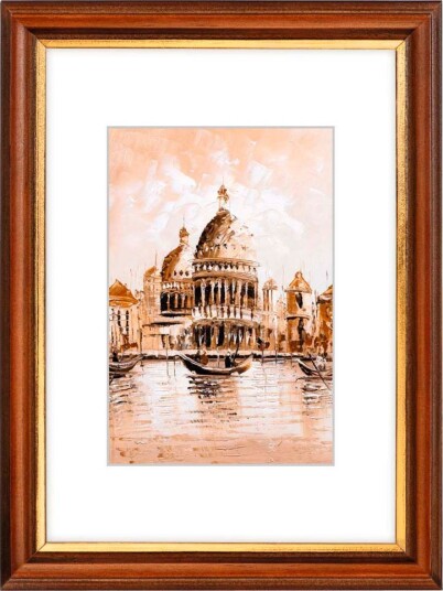Hama Venezia fotoramme med passepartout 30x40cm brun tre