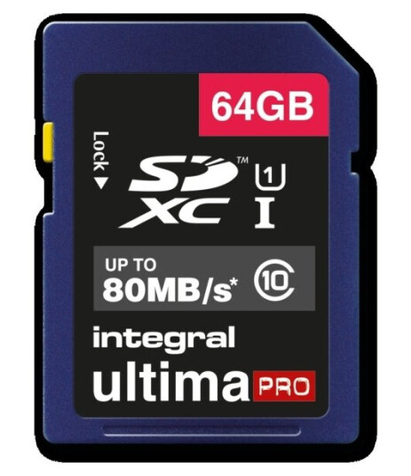 Integral 64Gb Ultimapro Sdhc/Xc 80Mb Class 10 Uhs-I U1, 64 Gb, Sd, Uhs-I, 80 Mb/S, Class 1 (U1) Integral 64Gb Ultimapro Sdhc/Xc 80Mb Class 10 Uhs-I U1, 64 Gb, Sd, Uhs-I, 80 Mb/S, Class 1 (U1)