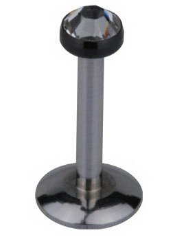 Labret m/Hvit Sten & Svart Ramme