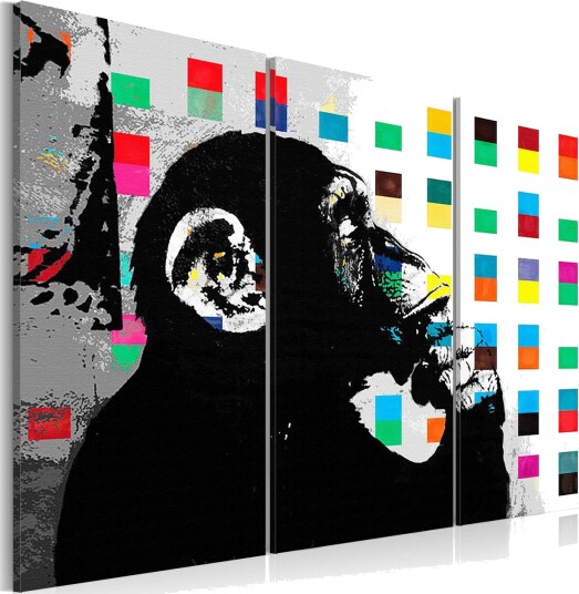 Bilde The Thinker Monkey By Banksy 90x60 Artgeist sp. z o. o.