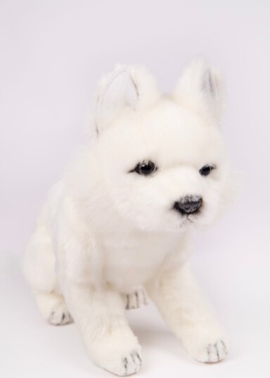 Snow Fox Puppy Sitting 25 cm | Hansa Creation