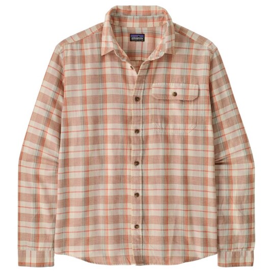 Patagonia M's L/S LW Fjord Flannel Shirt Handmade: Natural