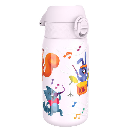 ion8 Vannflaske for barn i rustfritt stål, 400 ml, lys rosa