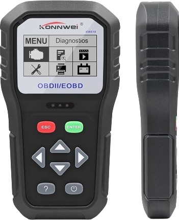 Konnwei KW818 OBD2 feilkodeleser for alle biler 12V