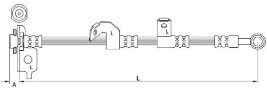 Bremseslange METZGER 4110840 Bremseslange METZGER 4110840