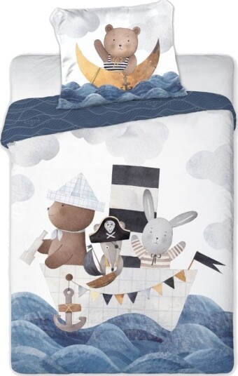 Baby Bamser På Båd Junior Sengetøy 100X135 Cm