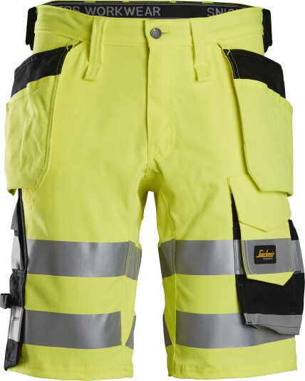 Snickers 6135 Arbeidsshorts, HiVis kl.1 Mann, Str. 58, HiVis Gul
