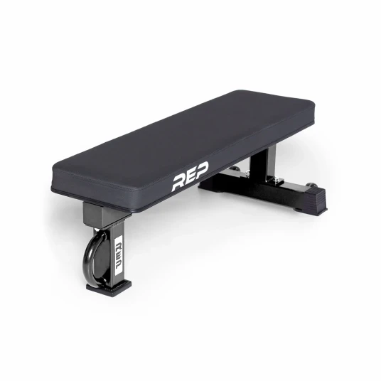 REP Fitness FB 5000 Flat Bench Wide Pad   Metallic Black