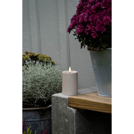 Konstsmide Blockljus beige 10cm