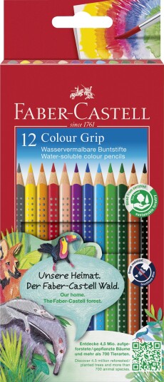 Faber Castell Fargeblyant Faber Grip  12 Pk