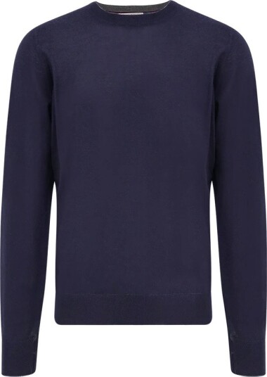 Brunello Cucinelli Herre Strikkevarer Blå 4XL,