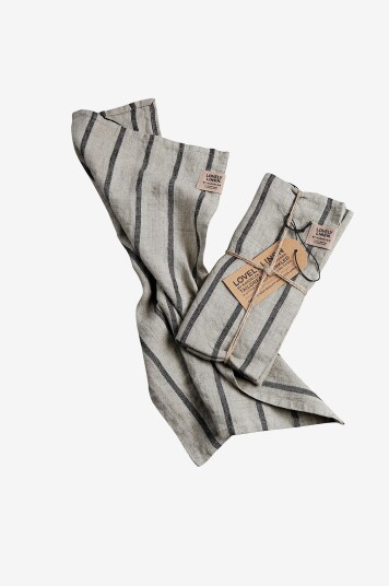 Lovely Linen Gjestehåndkle Misty i vasket lin Svart Lovely Linen Gjestehåndkle Misty i vasket lin Svart