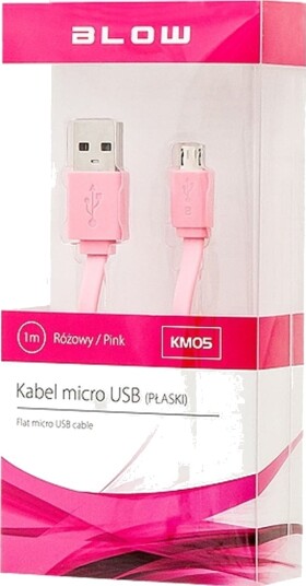 Usb Blow Usb-A Til Micro-B Kabel, 1 M, Rosa