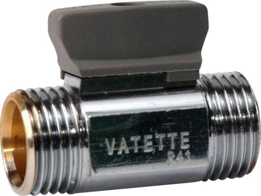 Vatette FG071050308 Kuleventil med ratt, rett, utvendig gjenge, Installasjon