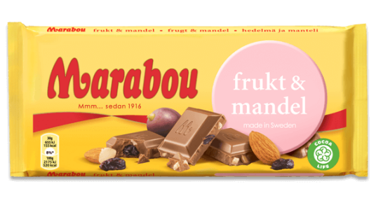 Marabou Frukt & Mandel 100g Marabou Frukt & Mandel 100g