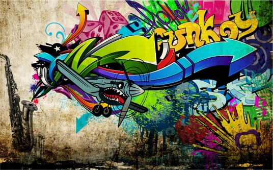 Fototapet Funky Graffiti 350x245 - Artgeist sp. z o. o.