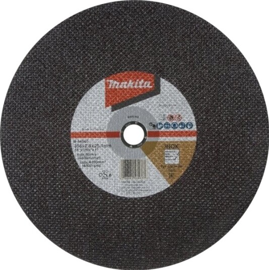 Makita Kappeskive For Metall 355 Mm X 2,8 Mm X 25,4 Mm /5 Stk Inox Til Lw1401