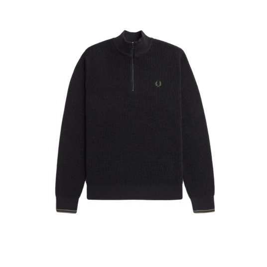 Fred Perry Herre Strikkevarer Svart L Fred Perry Herre Strikkevarer Svart L