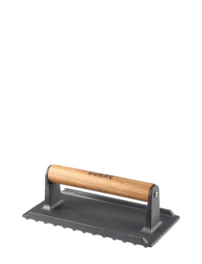 Dorre Barbecue Press/Roasting Weight Cast Iron Wooden Handle 0.88 Kg 20*10 C Black 10X 20X 7 Dorre Barbecue Press/Roasting Weight Cast Iron Wooden Handle 0.88 Kg 20*10 C Black 10X 20X 7