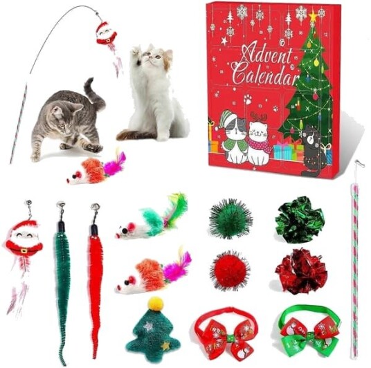 Julekalender for katter 2024 Julekalender med leker for katter Julekalender for katter Julegave til katteelskere FMY