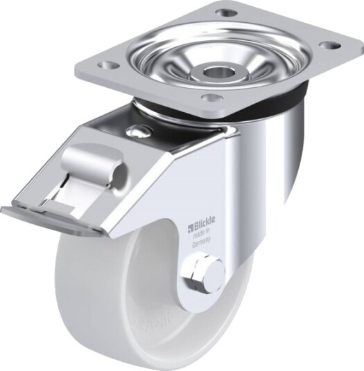 Blickle 755789 Lk-Po 127R-Fi Styrehjul Med Brems, Hjuldiameter: 125 Mm, Bæreevne (Maks.): 400 Kg, 1 Stk Blickle 755789 Lk-Po 127R-Fi Styrehjul Med Brems, Hjuldiameter: 125 Mm, Bæreevne (Maks.): 400 Kg, 1 Stk