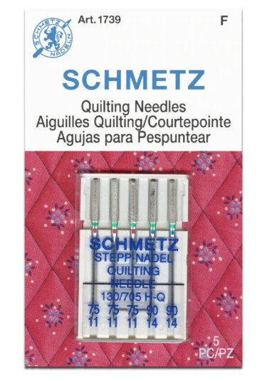 Schmetz Quiltenål assortert 75/11-90/14 130/705 H-Q, 75/11-90/14, 5-pack Schmetz Quiltenål assortert 75/11-90/14 130/705 H-Q, 75/11-90/14, 5-pack