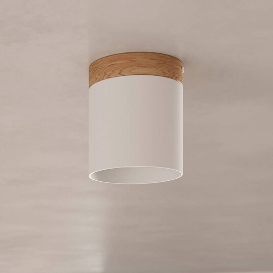 SOLLUX LIGHTING Rif downlight hvit Ø 12 cm tre aluminium