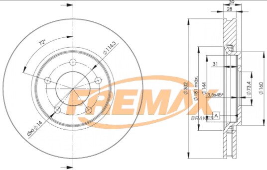 Bremseskive FREMAX BD-3918