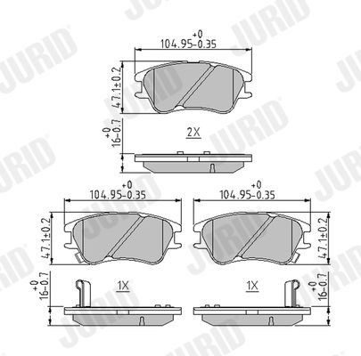 Bremseklosser JURID 573642J Bremseklosser JURID 573642J