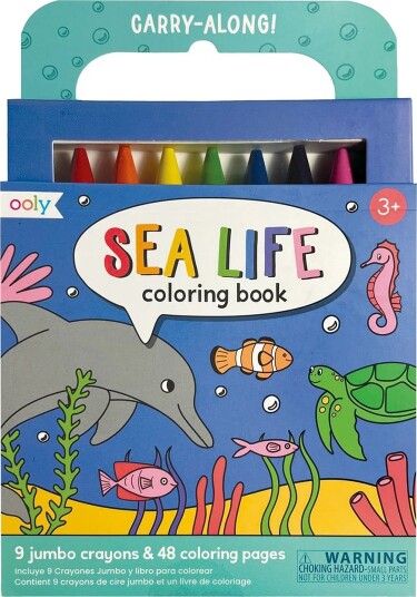 Ooly Fargestifter Og Malebok Sea Life Ta Med Multi Patterned One Size