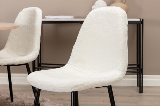 Venture Home Spisegruppe Cinaba 100 cm Rund inkl. 4 Tommy Stoler Beige/Hvit/Svart