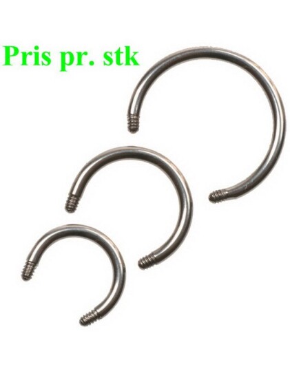 Utgått 12 x 2 mm Rund stang Piercing