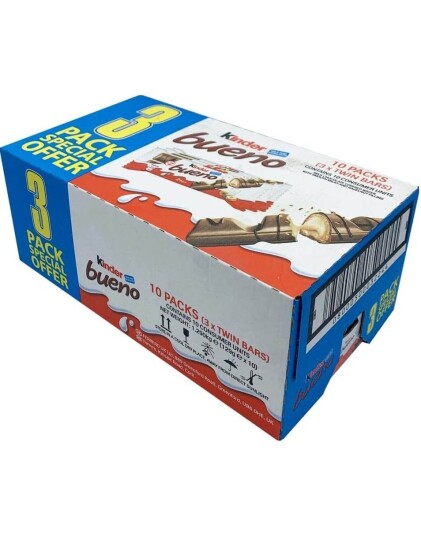 30 stk Kinder Bueno Sjokolader Hel Eske 1,29 kg