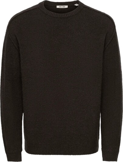 ONLY & SONS Onsjames Cutline Rlx Crew Knit - DEMITASSE - XXL