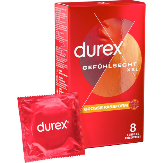 Durex Condoms Extra Feeling XXL Extra Large 8 stk. Durex Condoms Extra Feeling XXL Extra Large 8 stk.