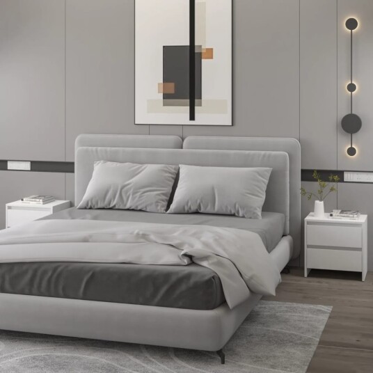 vidaXL Nattbord 2 stk hvit 45x34,5x44,5 cm sponplate vidaXL Nattbord 2 stk hvit 45x34,5x44,5 cm sponplate