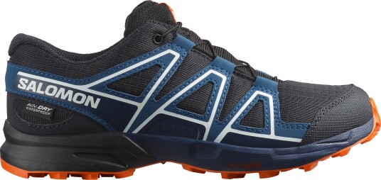 Salomon Junior Speedcross Waterproof Dark Navy/Dark Blue/Red Orange Dark Navy / Dark Blue / Red Orange 38