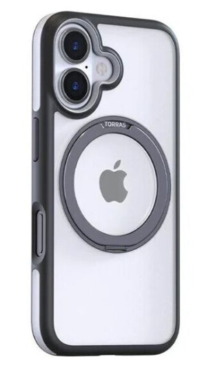 Torras Ostand R Fusion Mobildeksel for iPhone 16 - Svart Torras Ostand R Fusion Mobildeksel for iPhone 16 - Svart