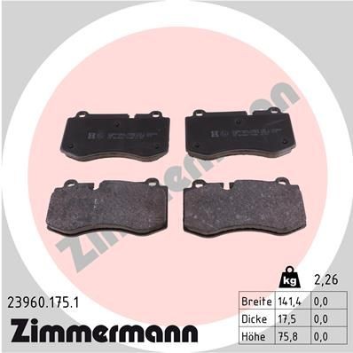 Bremseklosser ZIMMERMANN 23960.175.1