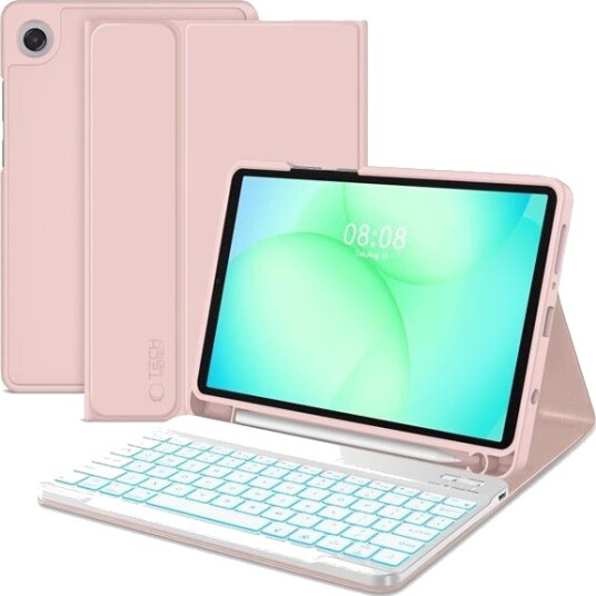 Tech Protect Samsung Galaxy Tab A9/A11 SmartCase Pen Bluetooth tastaturveske Rosa