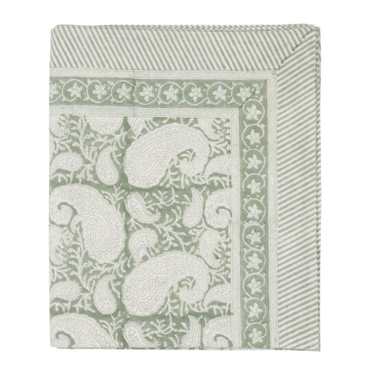 Chamois Big paisley bordduk 150x230 cm seafoam